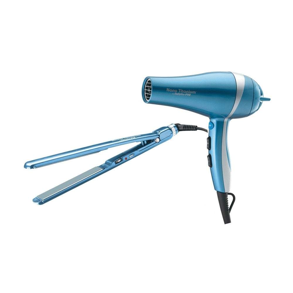 BabylissPro Nano Titanium Daily Glam Collection (2000W Dryer & 1 1/2" Flat Iron)