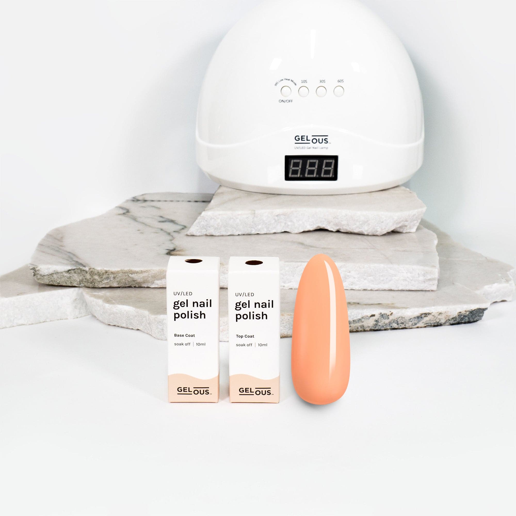 Gelous gel nail polish Orange Sherbet Basic Pack - photographed in New Zealand