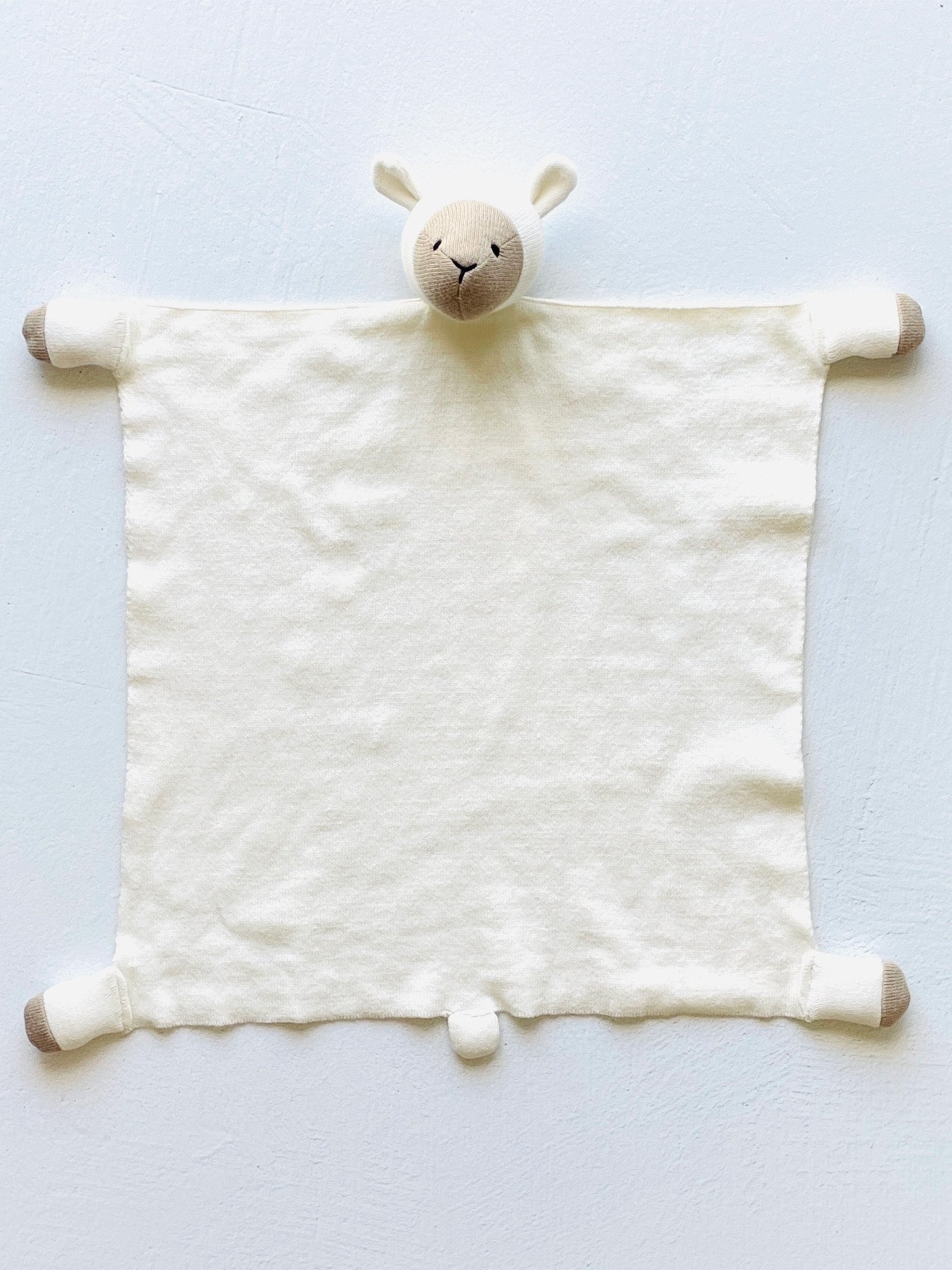 Organic Lovey Security Blanket Lamb